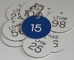 Traffolyte Valve Tags (Pack of 15) - Incl FREE TEXT Engraving